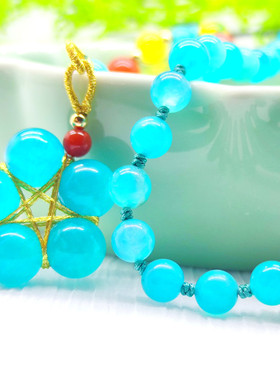 2025年新款莫桑比克天然冰种天河石毛衣链秋冬长款项链女