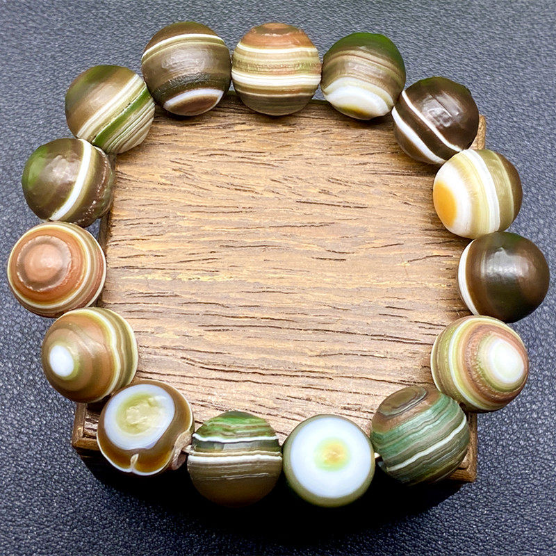 外蒙阿拉善玛瑙手串戈壁石眼睛石玛瑙手链葡萄干水晶原石女玉石男