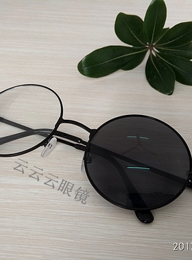 一黑一白单眼遮挡复古男女圆形