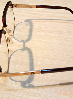 玻璃金属大框耐磨茶色太阳眼镜