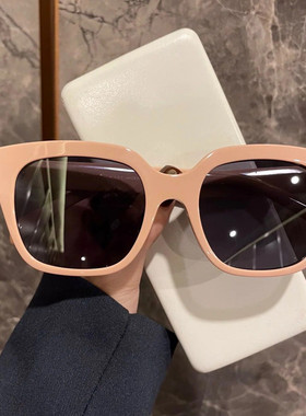 墨镜粉色太阳眼镜显瘦大框方形