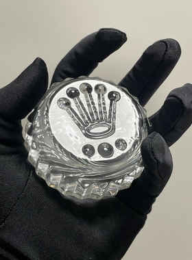 手表周边礼物皇冠泡面盖绿水晶摆件镇纸月饼造型