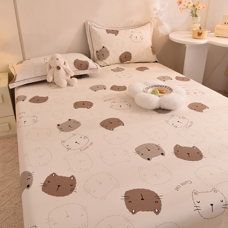 加厚全棉磨毛床单单件冬季家用双人保暖单人学生宿舍冬天纯棉被单 - 图1