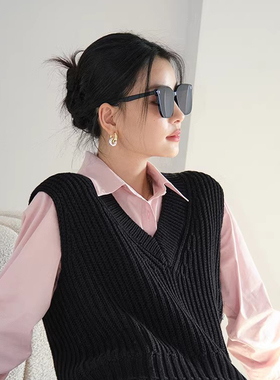 美洋MEIYANG【现货】巴掌脸墨镜 加强遮光防紫外线方形大框太阳镜