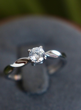 925纯银简约情侣戒指纪念日必买