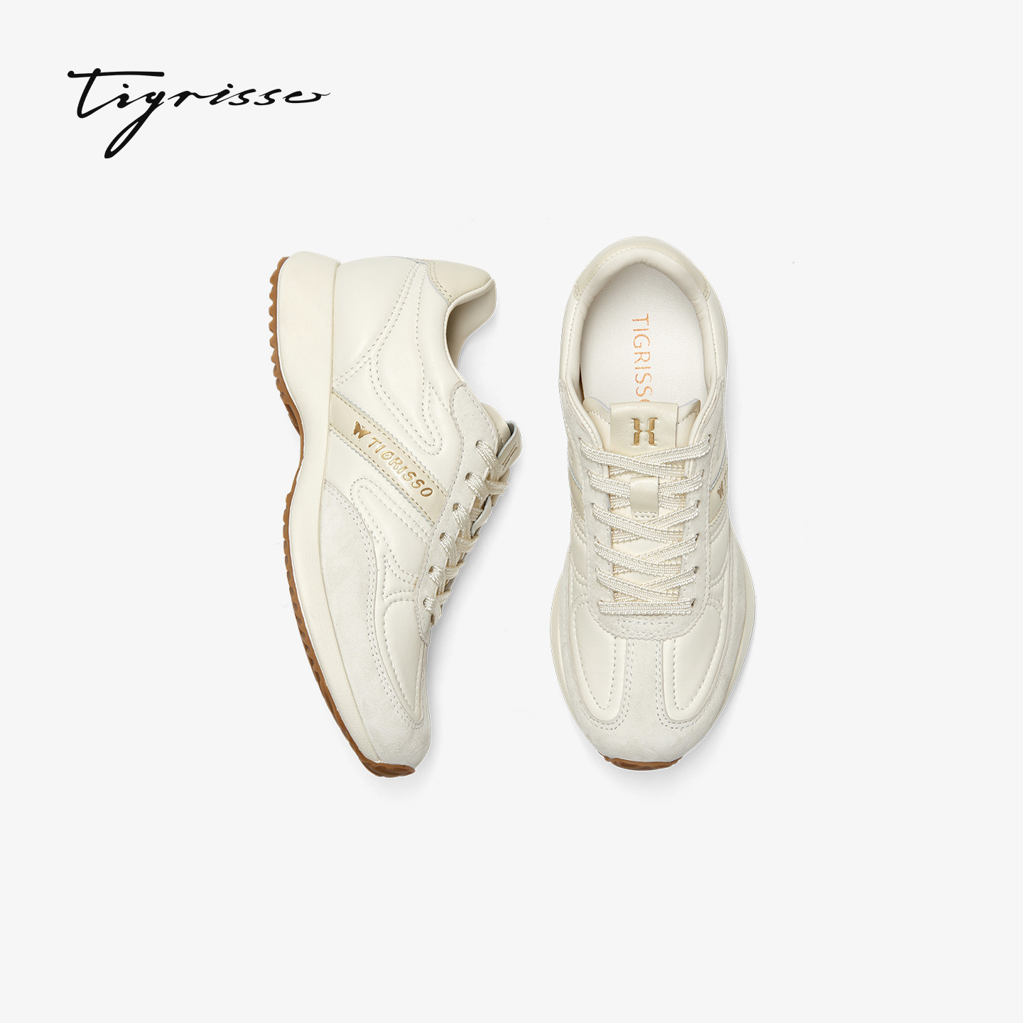 舒芙蕾蹀愫26春新增高4复古轻便羊皮革德训运动休闲鞋TA65536-50,淘宝优惠券,粉丝福利购,淘宝优惠卷