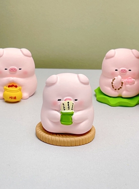 卡皮巴拉小猪办公桌装饰木鱼解压桌面摆件情绪稳定神器送礼物女生