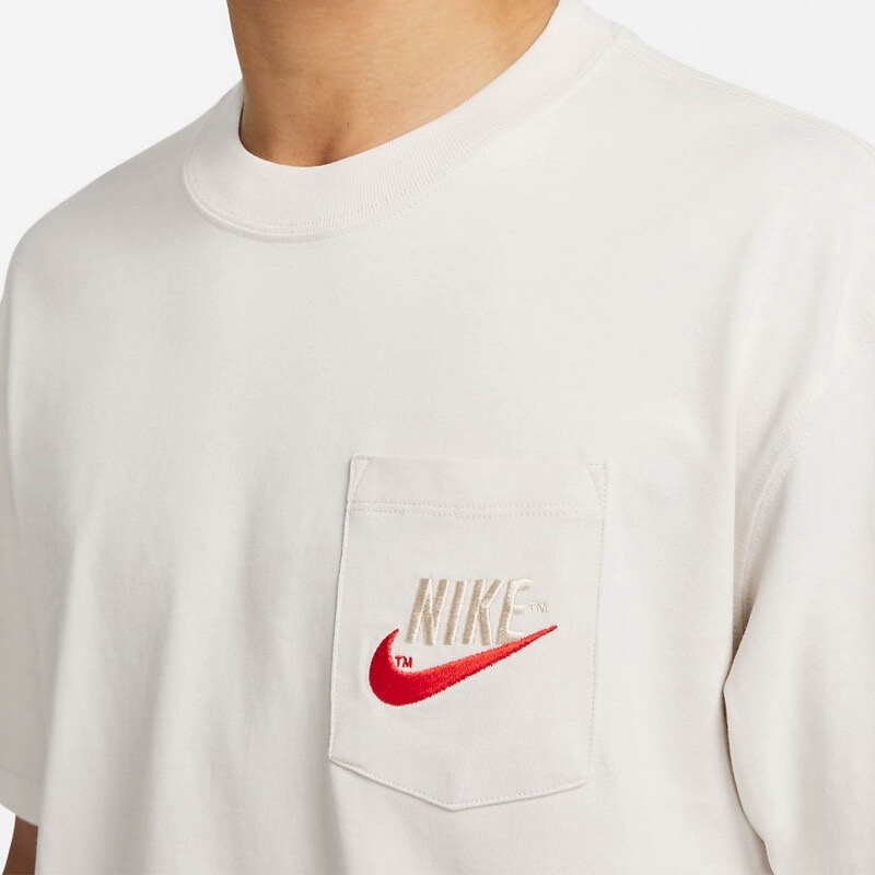 Nike 耐克 男子宽松刺绣纯棉短袖运动休闲T恤 DM6426-030 - 图1