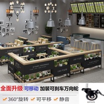 Modern Restaurant Cassette Partition Flower Shelf Iron Art Decoration Fencing Shelf Office Floor Screen Bookcase Bookcase