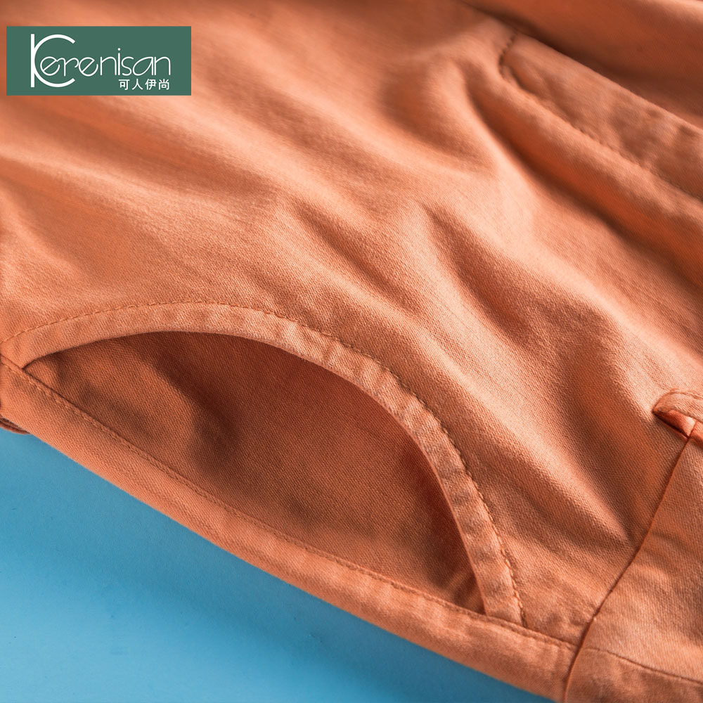 2020春夏新款高腰子棉灯笼裤 可人伊尚休闲裤