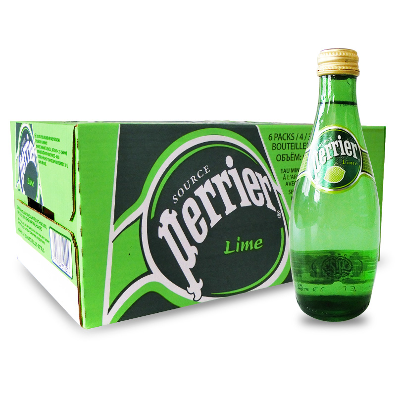 Perrier巴黎水青柠味330ml*24瓶 有气矿泉水气泡苏打水 多省包邮 - 图2