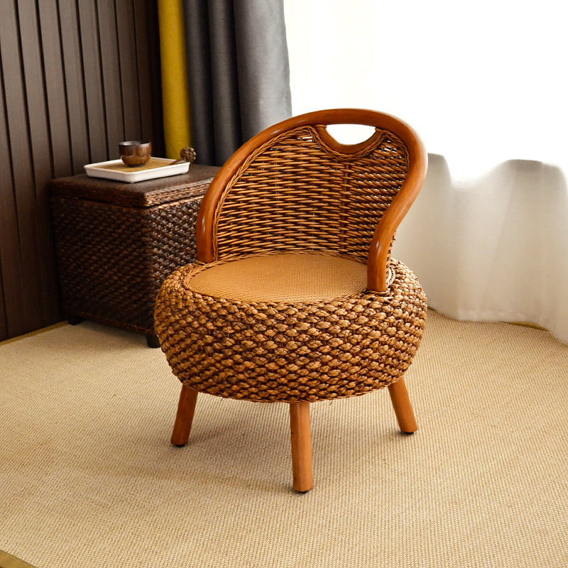 靠背藤椅子藤圈椅家用单人小藤椅阳台天然藤编老人坐凳座椅旋转椅,淘宝优惠券,粉丝福利购,淘宝优惠卷
