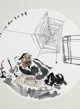 石寿纯手绘真迹现货国画写意人物画客厅书房茶庄佛堂装饰画禅意画