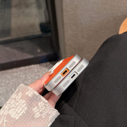 百搭爆款适用于苹果17promax手机壳简约高级感皮质豹纹轻奢风iphone16个性大孔15全包防摔14ins13男女情侣款 - 图2