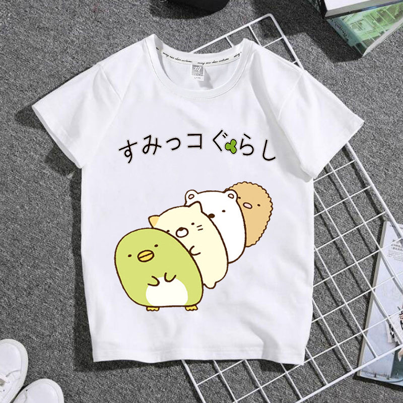 新款夏季男女童装短袖 角落生物超萌动漫卡通莫代尔学生T恤亲子装,淘宝优惠券,粉丝福利购,淘宝优惠卷