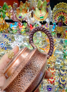 新疆喀什工艺红铜茶壶实用手工铜器家居用品