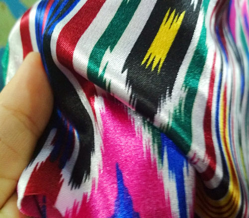 新疆布民族服饰维吾尔族特色艾德莱斯绸布料宽幅1米50CM - 图0