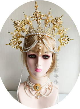 超华丽重工lolita宫廷复古珍珠