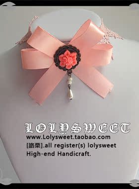 日常缎带珍珠软妹风锁骨链