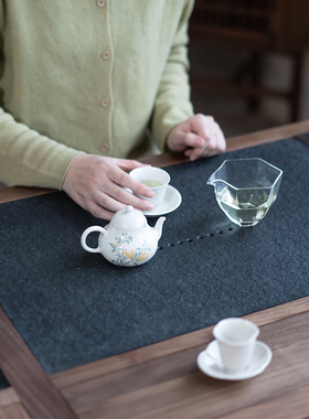 阳台组合茶桌新中式茶台禅意烧水壶台黑胡桃实木乌金石案茶室家具