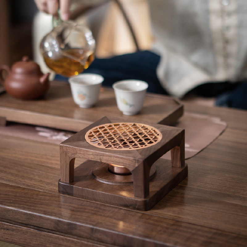 九间房原创什方温茶炉茶室茶桌新中式复古简约北美黑胡桃实木,淘宝优惠券,粉丝福利购,淘宝优惠卷