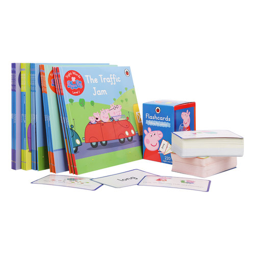 小彼恩图书 点读版 跟着佩奇学高频词 Sight Words with Peppa 20册套装+1盒闪卡 英文原版绘本 毛毛虫点读笔配套书 - 图3