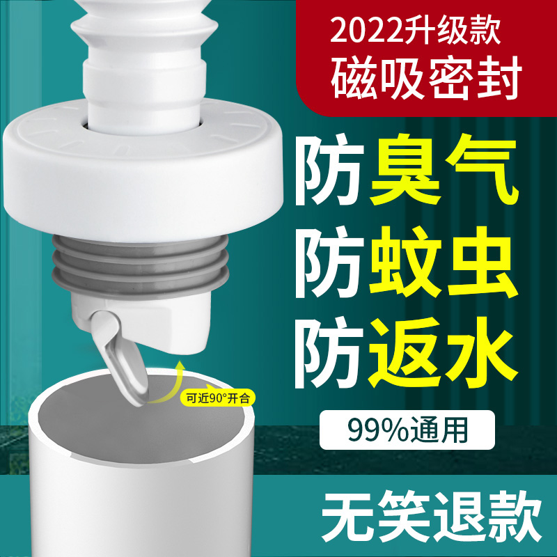 潜水艇下水管防返臭神器防臭密封塞下水道堵口器管道防反水封口盖-图0