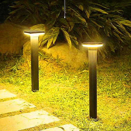 Outdoor solar lawn light, simple modern garden light, waterproof lawn garden landscape light, home villa street light