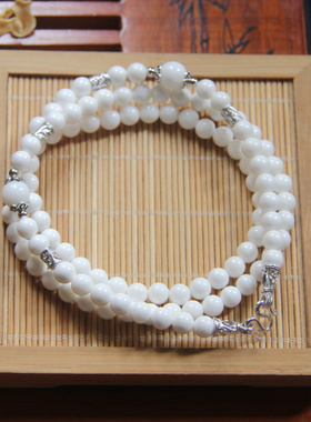 白瓷石唐卡泰国佛牌毛衣原创项链