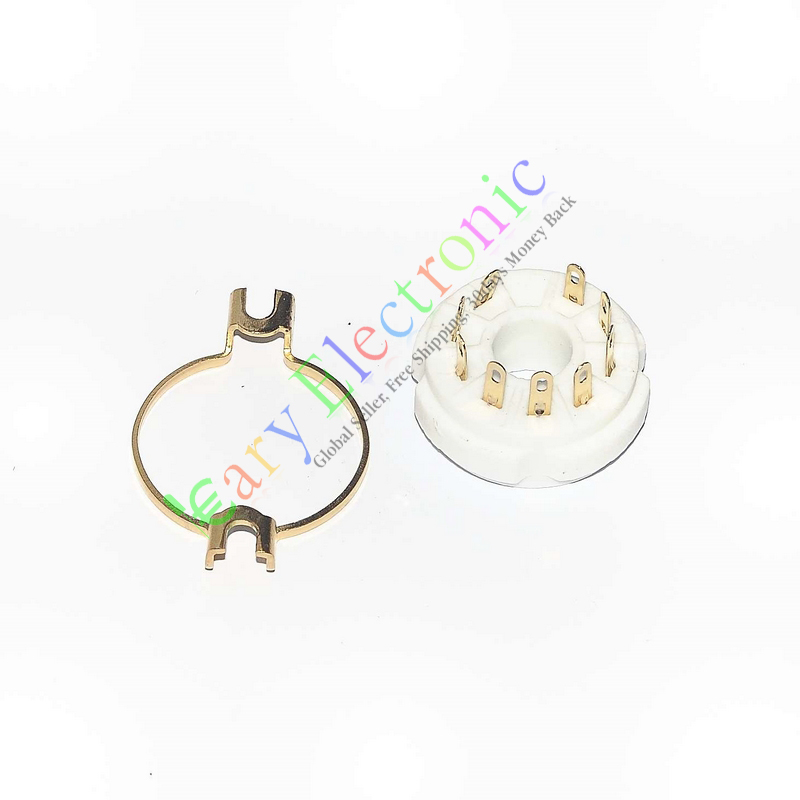 九脚陶瓷镀金管座GZC9-2-G电子管适EL504 PL504 EL519 6P12P等 - 图2