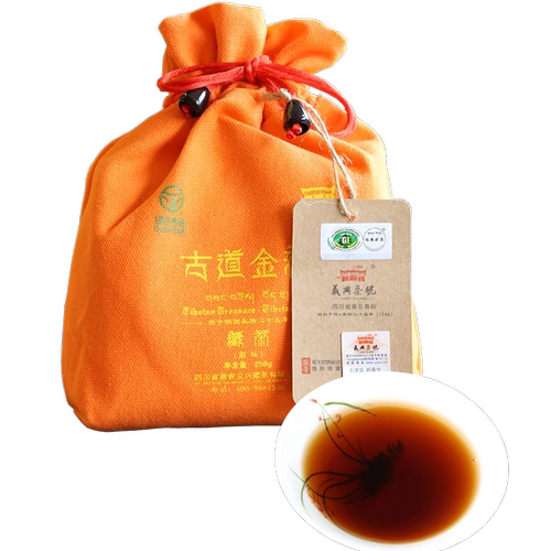 义兴茶号古道金藏原味布袋散茶叶四川雅安藏茶厂蒙顶高山黑茶250g - 图3