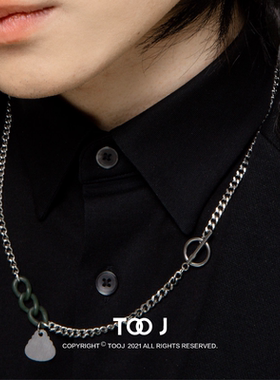 国潮手工雕刻玉石连环佛吊坠项链