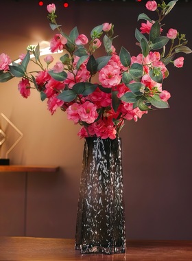 高档轻奢海星原色料加厚水晶玻璃花瓶玫瑰百合鲜切花餐桌客厅摆件