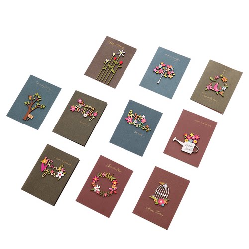 感恩节通用高端贺卡儿童韩国创意立体祝福感谢卡生日小卡片带信封 - 图3