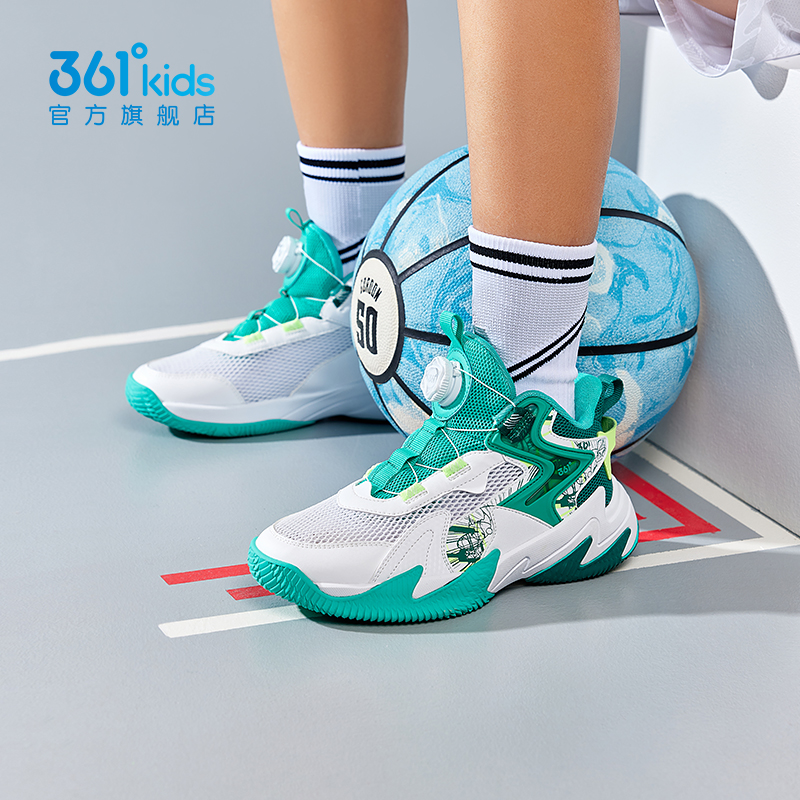 悍将2.0|361童鞋儿童篮球鞋夏季青少年球鞋子透气网面男童运动鞋-图3