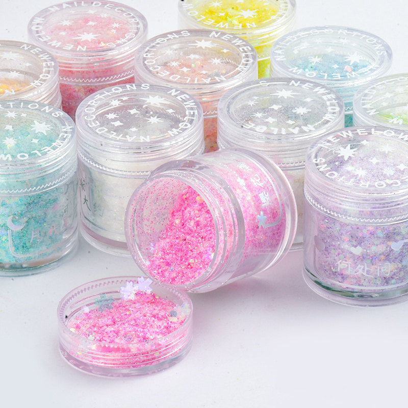 流沙油ab水晶滴胶diy材料 圣诞梦幻闪粉星星爱心网红填充美甲亮片,淘宝优惠券,粉丝福利购,淘宝优惠卷