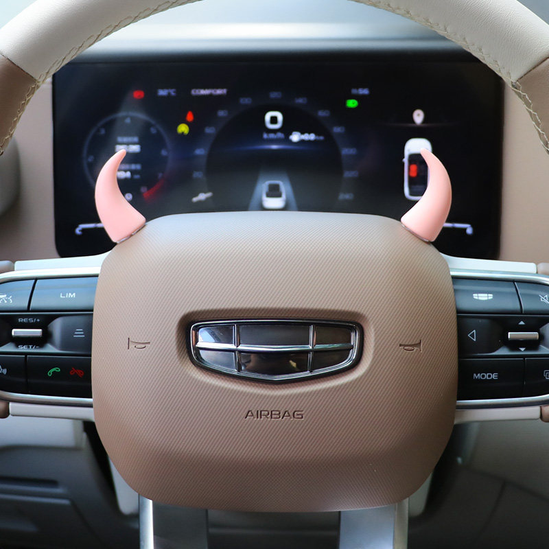 创意搞笑车载中控台显示屏小牛角方向盘恶魔角可爱汽车装饰品摆件,淘宝优惠券,粉丝福利购,淘宝优惠卷