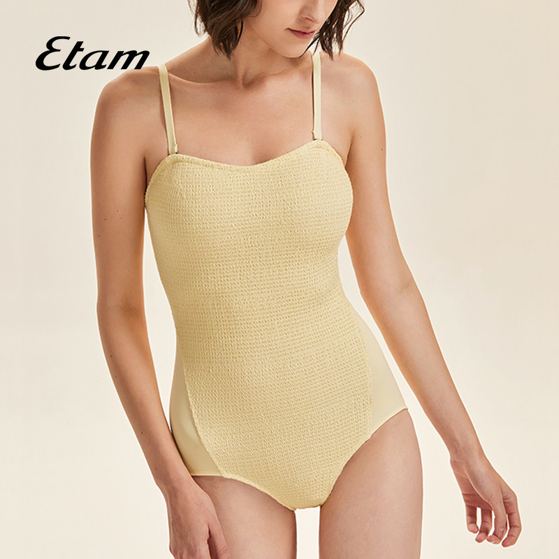 etam waffle华夫系列连体女游泳衣 Etam连体泳衣