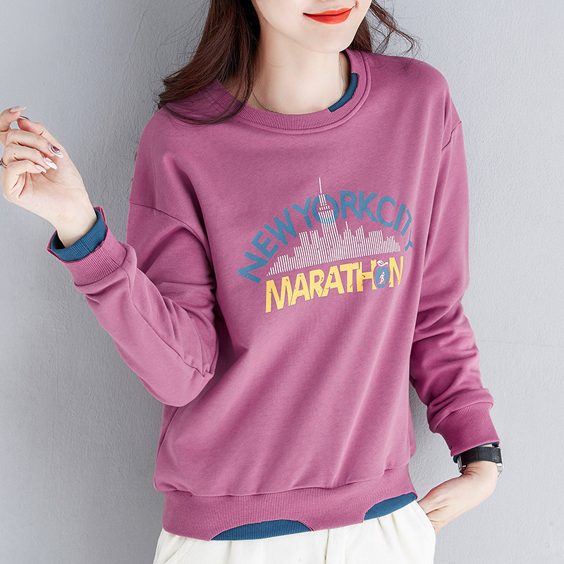 圆领女士2020年新款洋气宽松卫衣 轩凌子卫衣/绒衫