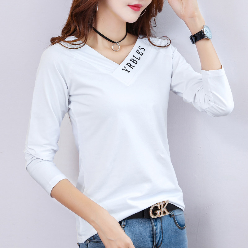 洋气春秋黑色长袖2020年新款t恤 轩凌子T恤