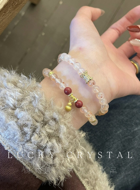 偶然间 又润又嫩！上手自带柔光滤镜！飘花南红手串朱砂手链