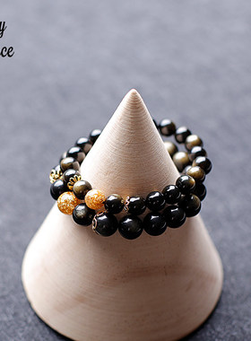 水晶手链情侣金曜石水晶