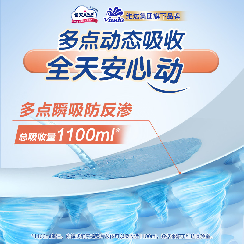 包大人成人拉拉裤纸尿裤老年人专用尿不湿M/L/XL孕产妇尿不湿6包