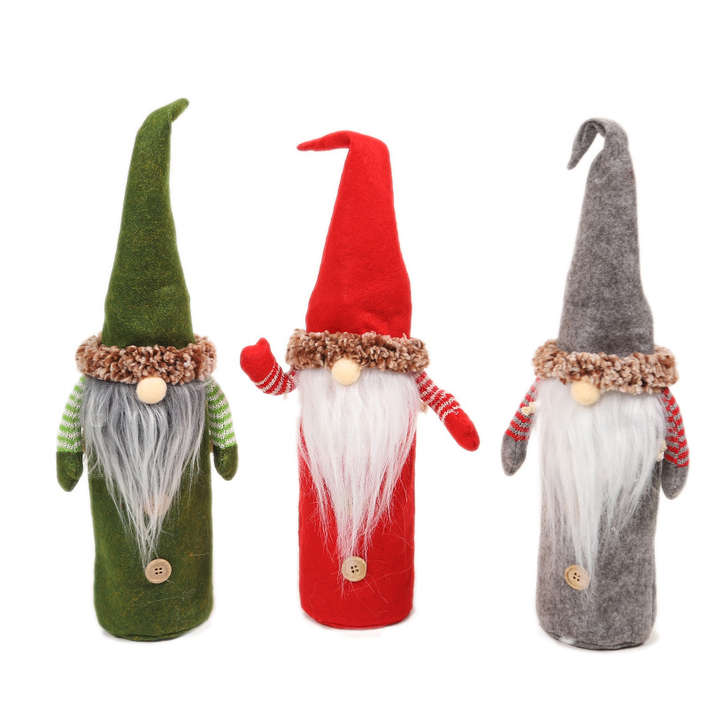 New faceless old man wine bottle set two-piece decoration