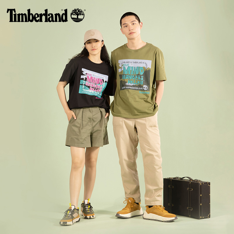 Timberland添柏岚官方男女同短袖T恤夏季户外休闲舒适|A6RGN - 图0