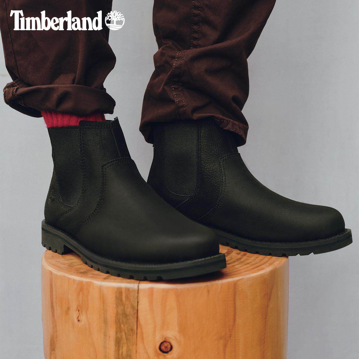 Timberland添柏岚官方男鞋中帮切尔西靴秋季新款商务通勤|A5RT9 中官实拍商品图