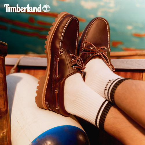 Timberland添柏岚官方男经典船鞋乐福鞋夏牛皮手工缝制偏大|50009 - 图0