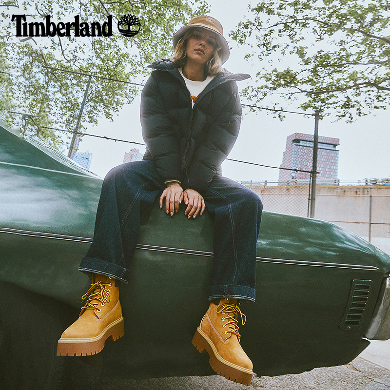 Timberland添柏岚官方女鞋春夏大黄靴高帮靴厚底增高防水|A5RJD - 图2