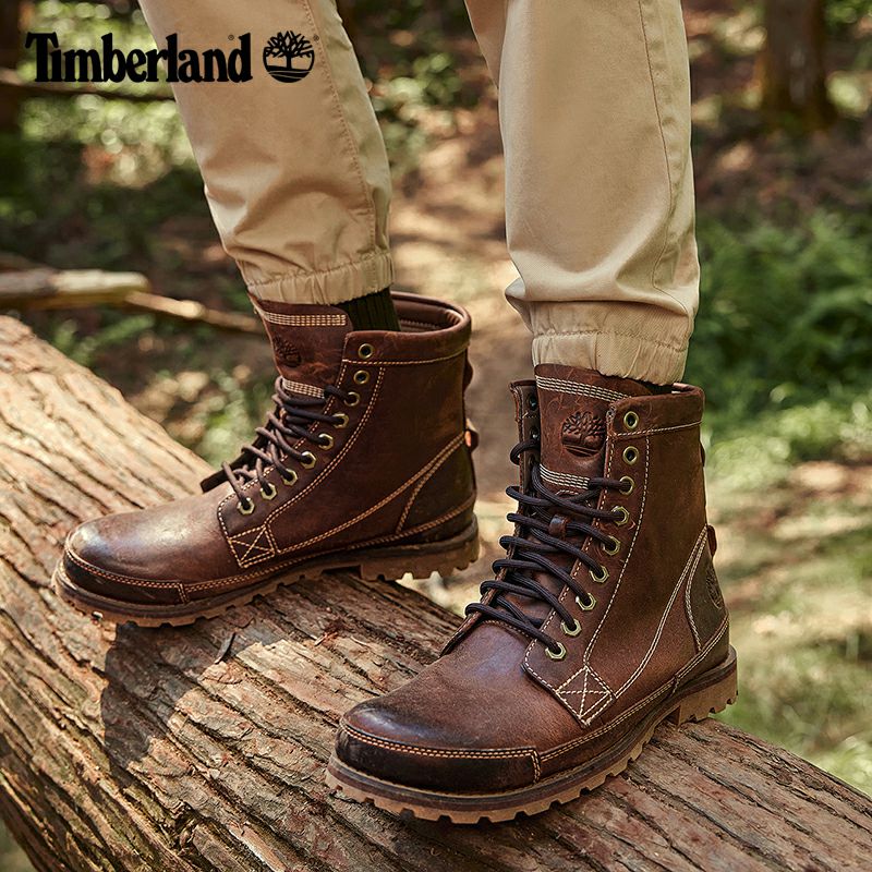 Timberland添柏岚官方踢不烂男鞋经典马丁靴高帮户外偏大|15551-图0