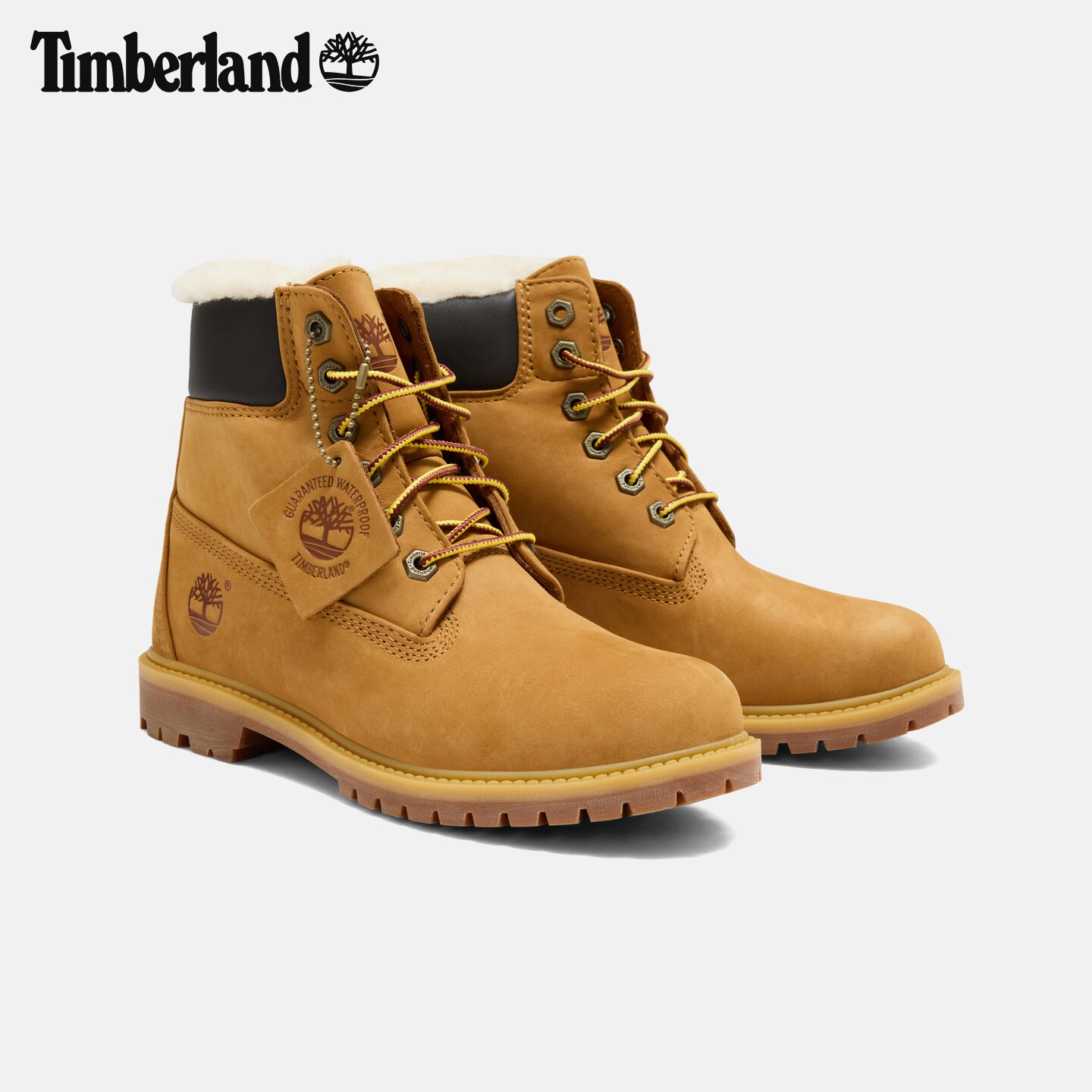 【加绒版】Timberland添柏岚女鞋大黄靴雪地靴冬季保暖防水|A5U9S 防水加绒实拍商品图